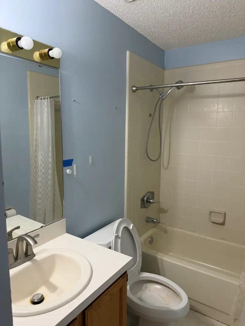 Bathroom before full renovation in Duval County, FL