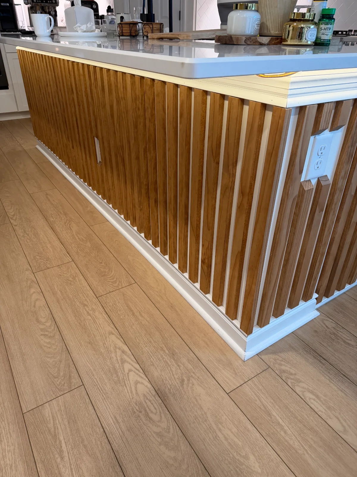 Custom kitchen island after upgrade in St. Johns, FL