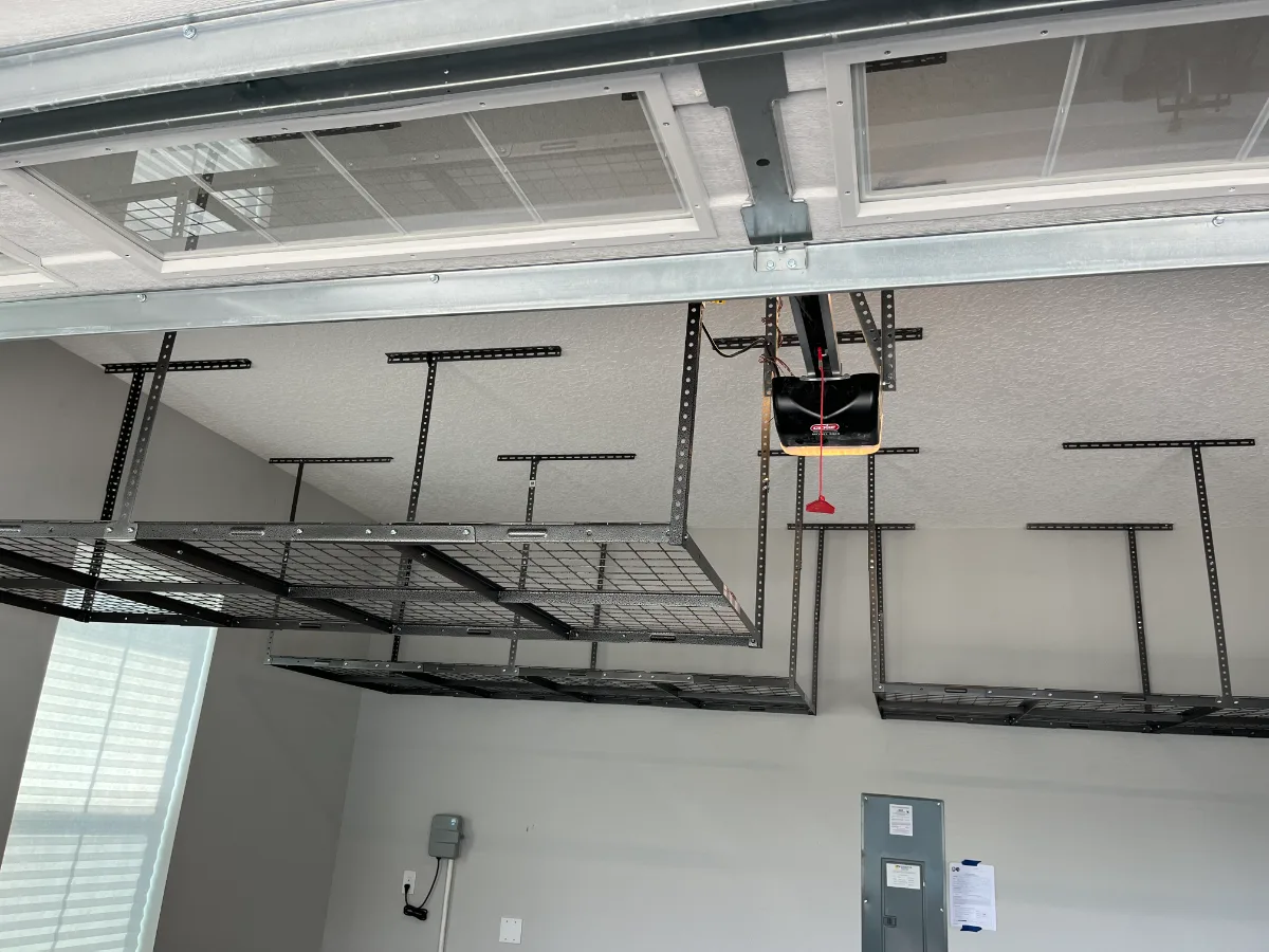 Garage ceiling storage rack installed in Clay County, FL
