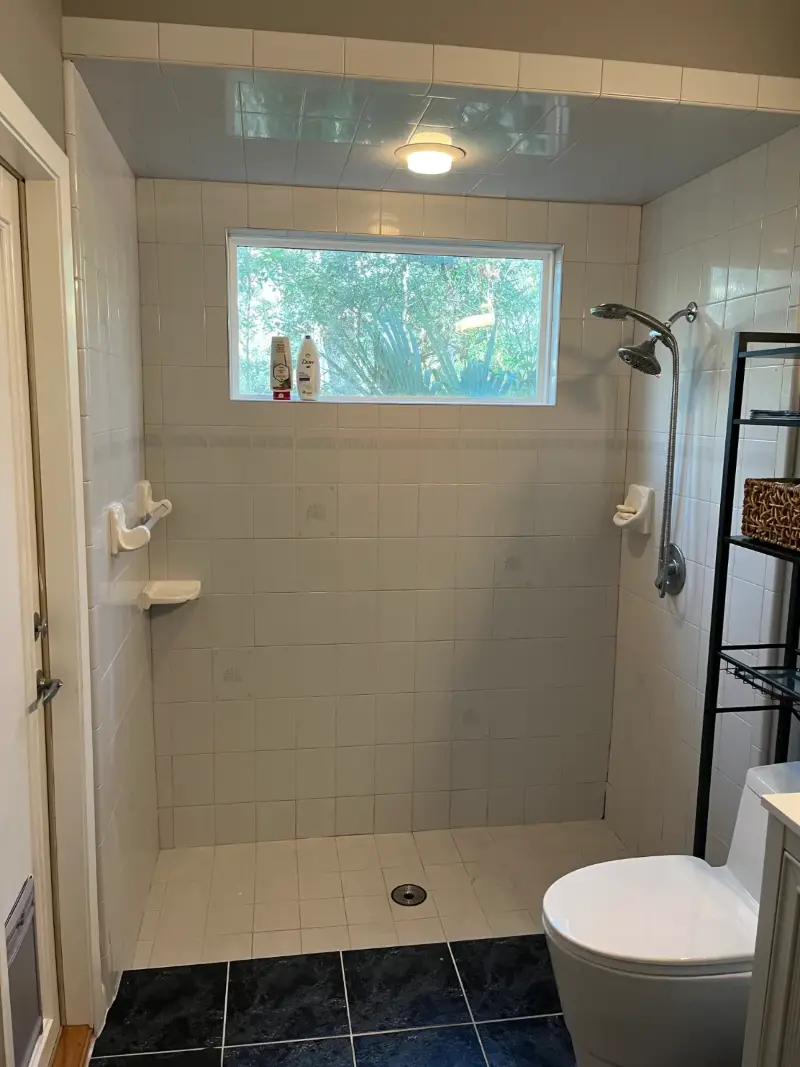 Bathroom shower before glass door installation in St. Johns, FL