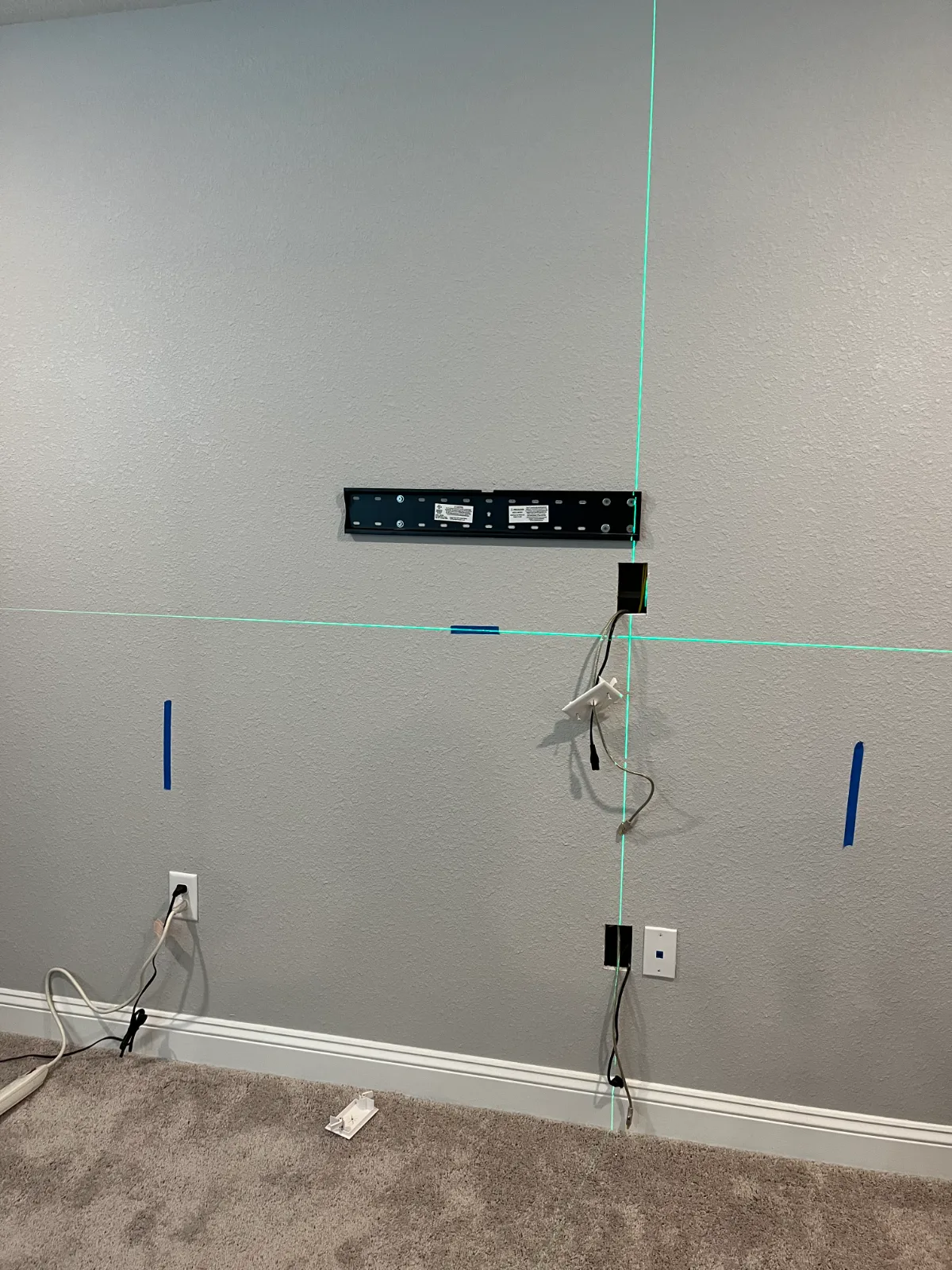 Wall before TV mount installation in Duval County, FL